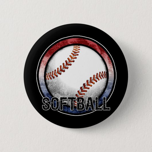 Softball-Emblem USA-Knopf Button (Vorderseite)