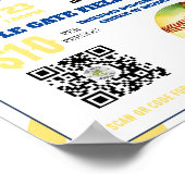 Softball Event Fundraiser Schule Coach Poster (Ecke)