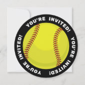 Softball-Fan Einladung (Vorderseite)