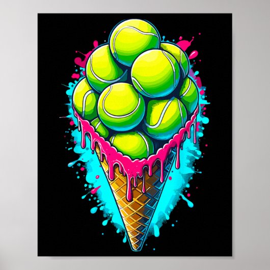 Softball-Fan Eis tropft Softball Poster (Vorne)