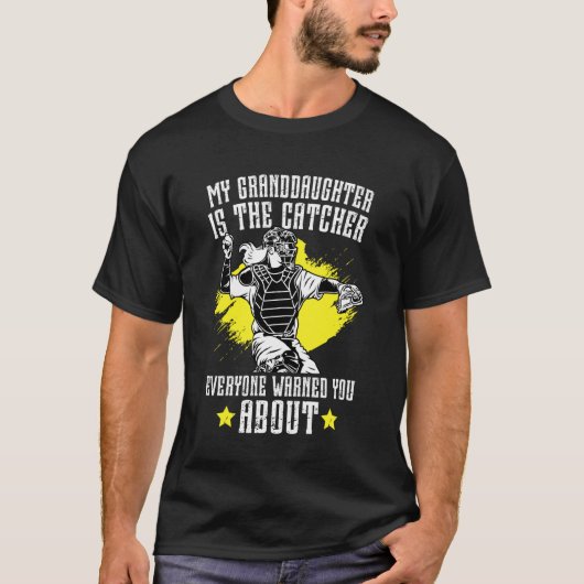 Softball-Fänger-Opa eines Softball-Fängers T-Shirt (Vorderseite)