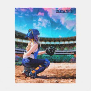 Softball-Fänger und Stadions-Malerei Fleecedecke