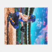 Softball-Fänger und Stadions-Malerei Fleecedecke (Vorderseite (Horizontal))