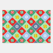 Softball-Feiertags-Geschenkverpackungspapier Geschenkpapier Set (Vorderseite 2)