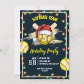 Softball-Feiertagsfeier Einladung (Vorderseite)