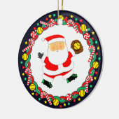 Softball-Feiertagsgeschenk Keramik Ornament (Links)
