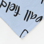 Softball Feld mein glücklicher Platz hellblau JEDE Fleecedecke (Ecke)