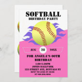 Softball Fire Birthday Party (Vorne/Hinten)
