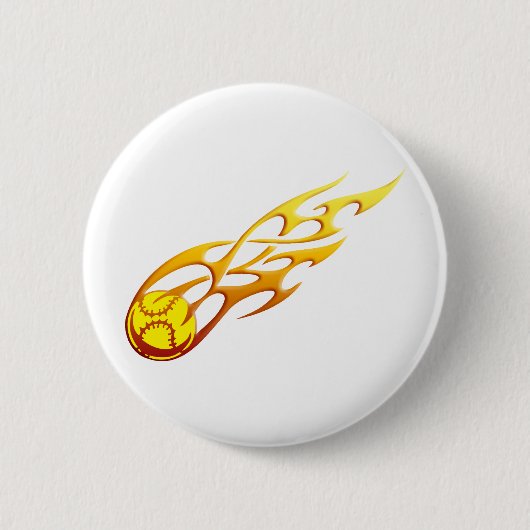 Softball-Flamme Button (Vorderseite)