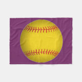 Softball Fleece Blanket (Vorderseite (Horizontal))