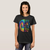 Softball für Mädchen - Softball-Gefärbte Krawatte T-Shirt (Vorne ganz)