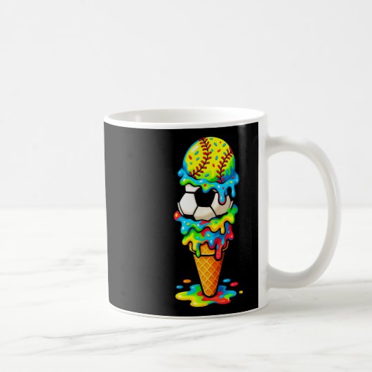 Softball Fußball Eis Drip Farbige Sommer Spiel Kaffeetasse (Rechts)