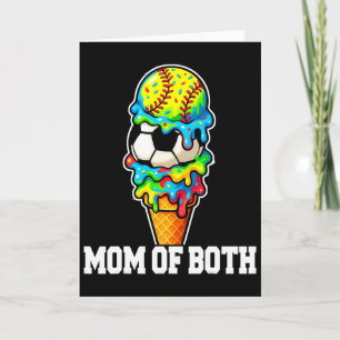 Softball-Fußball-Mama-Eiscreme-Tropfen-Sommer-Spie Karte