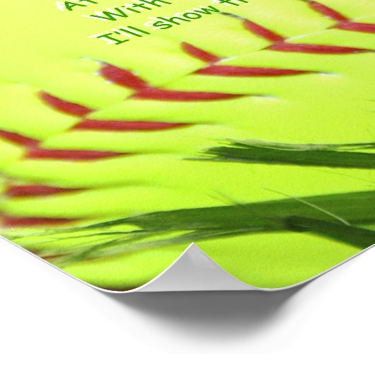 Softball-Gedicht Poster (Ecke)
