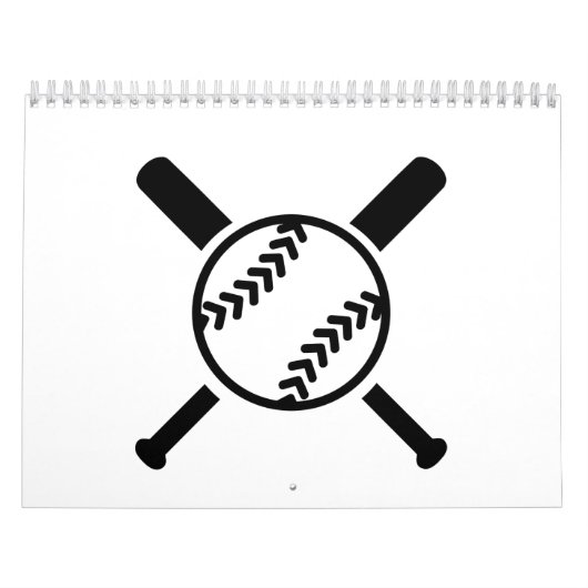 Softball gekreuzte Schläger Kalender (Titelbild)