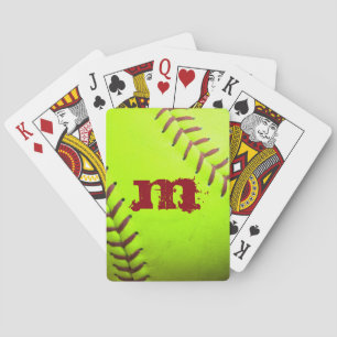 Softball Gelb Fast Pitch 8U Poker Spielkarten