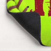 Softball-gelbe schnelle mousepad (Ecke)