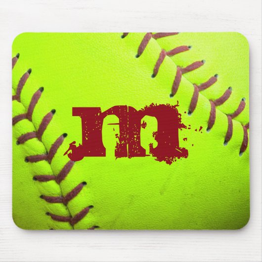 Softball-gelbe schnelle mousepad (Vorne)