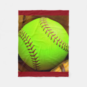 Softball-gelbe schnelle Neigungs-Fleece-Decke, 30" Fleecedecke