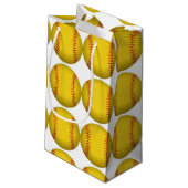Softball-Geschenktasche Kleine Geschenktüte (Rückseite Schrägansicht)