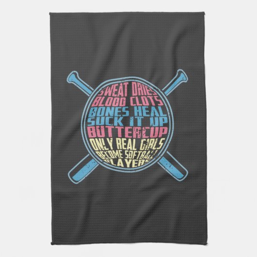 Softball Geschirrtuch (Vertikal)