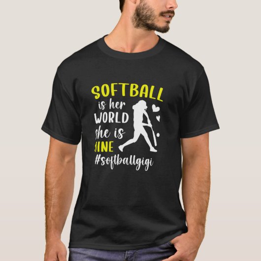 Softball Gigi Grandma Proud Softball Player Gigi T-Shirt (Vorderseite)