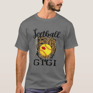 Softball Gigi Leopard Game Day Oma Sport Lover T-Shirt