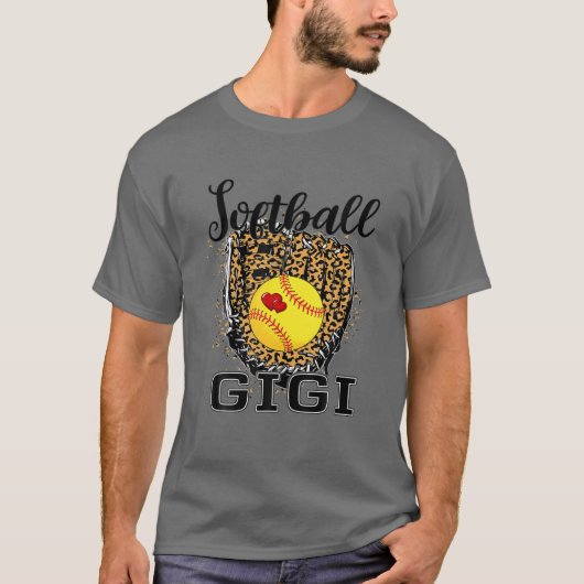Softball Gigi Leopard Game Day Oma Sport Lover T-Shirt (Vorderseite)
