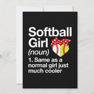 Softball Girl Definition Sassy Sports Dankeskarte