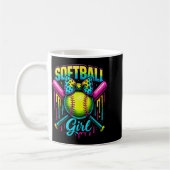 Softball Girl Drip Funny Softball Player Kaffeetasse (Links)