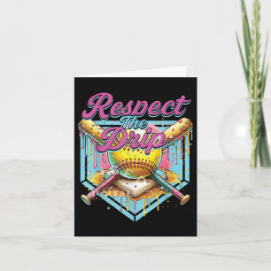 Softball Girl Ice Cream Softball Tropfen Youth Res Karte