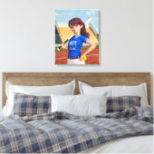Softball Girl Leinwanddruck (Insitu (Schlafzimmer))
