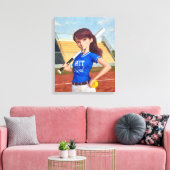 Softball Girl Leinwanddruck (Insitu (Wohnzimmer))