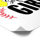 Softball Girl | Trainer Team Sport Geschenk Idee Poster (Ecke)