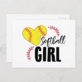 Softball Girl | Trainer Team Sport Geschenk Idee Postkarte (Vorne/Hinten)