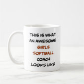 Softball Girls Coach, phantastisch Kaffeetasse (Links)