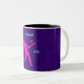 Softball Girls Lila Sparkle Tasse (VorderseiteRechts)