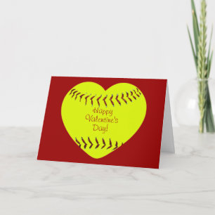 Softball-glückliche Valentinstag-Karte Feiertagskarte