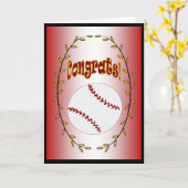 Softball - Glückwünsche! Karte (Gelbe Blume)