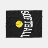 Softball-Grafik Fleecedecke (Vorderseite (Horizontal))