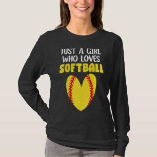 Softball-Grafik-Frauen und Mädchen-Software-Player T-Shirt