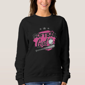 Softball-Grafikerinnen und Softball-Mädchen 2 Sweatshirt