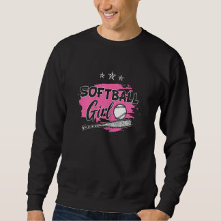 Softball-Grafikerinnen und Softball-Mädchen 2 Sweatshirt