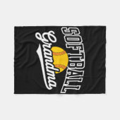 Softball Grandma _1  Fleecedecke (Vorderseite (Horizontal))