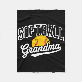 Softball Grandma _1  Fleecedecke
