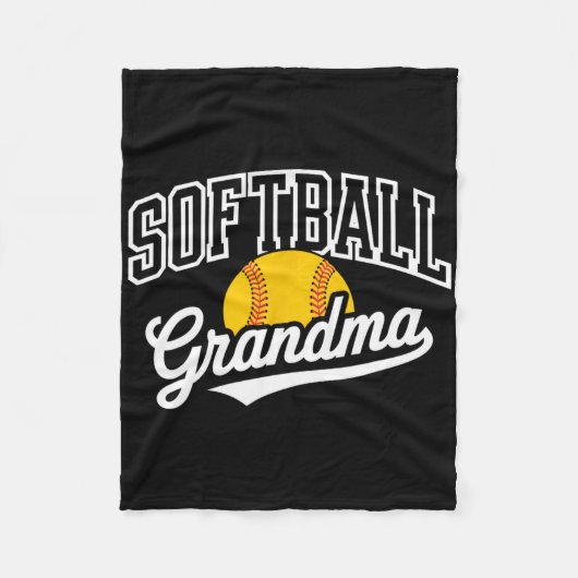 Softball Grandma _1  Fleecedecke (Vorderseite)