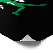 Softball Green Team Spieler Varsity Text Poster (Ecke)