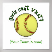 Softball-grün Poster (Vorne)
