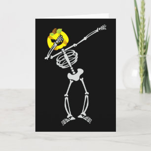 Softball-Halloween-Skelett Dabbing-Kürbis Karte