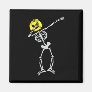 Softball-Halloween-Skelett-Dabbing-Kürbis Magnet